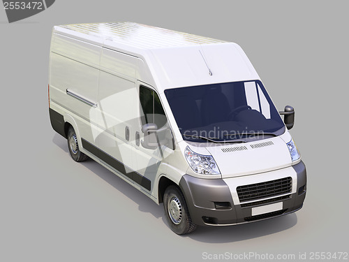 Image of White commercial delivery van