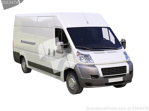 Image of White commercial delivery van