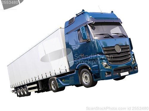 Image of Semi-trailer truck isolated