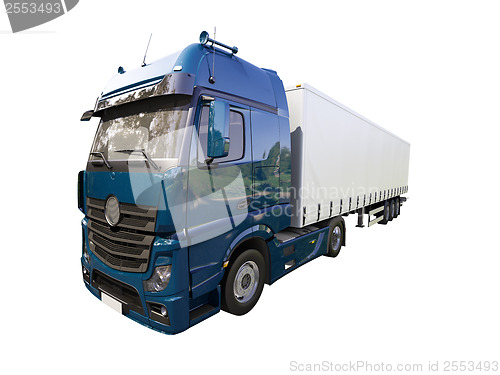 Image of Semi-trailer truck isolated