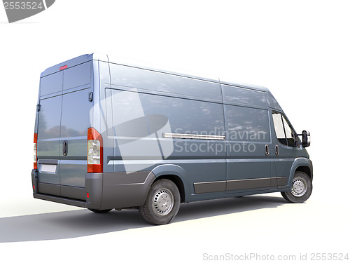 Image of Blue commercial delivery van