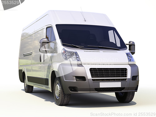 Image of White commercial delivery van