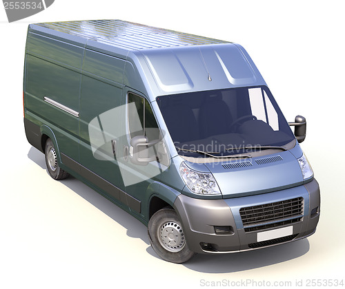 Image of Blue commercial delivery van