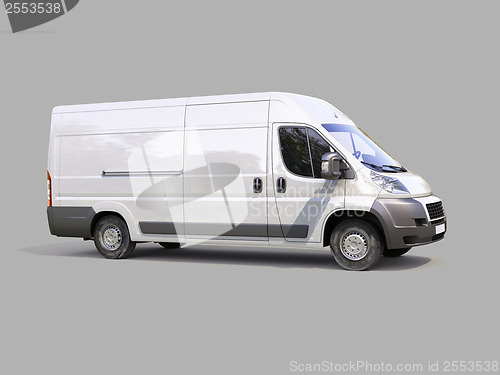 Image of White commercial delivery van