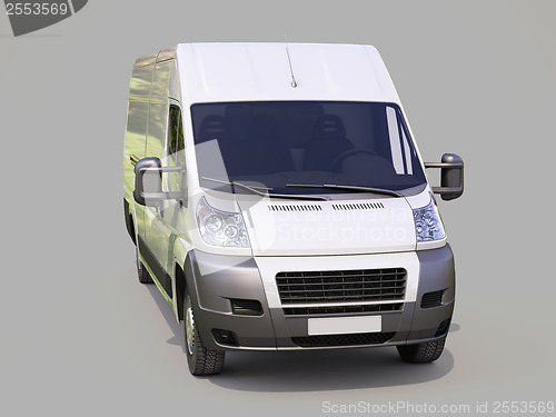 Image of White commercial delivery van