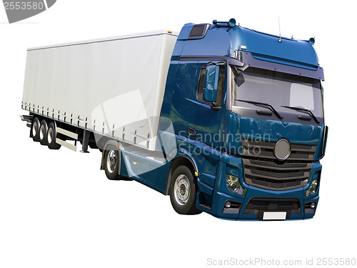 Image of Semi-trailer truck isolated