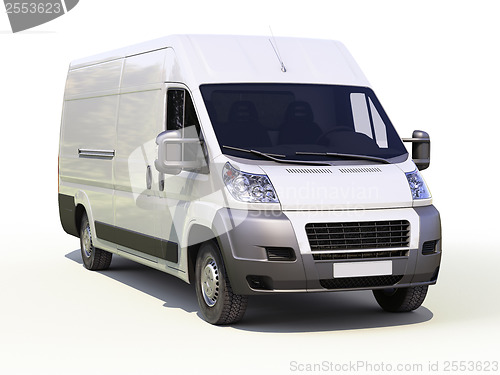 Image of White commercial delivery van