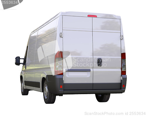 Image of White commercial delivery van