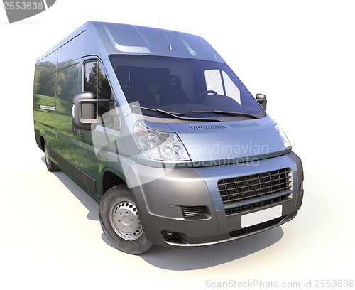 Image of Blue commercial delivery van