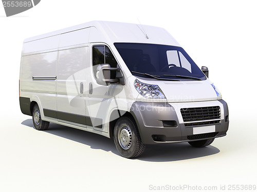 Image of White commercial delivery van