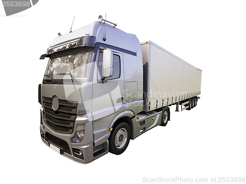 Image of Semi-trailer truck isolated