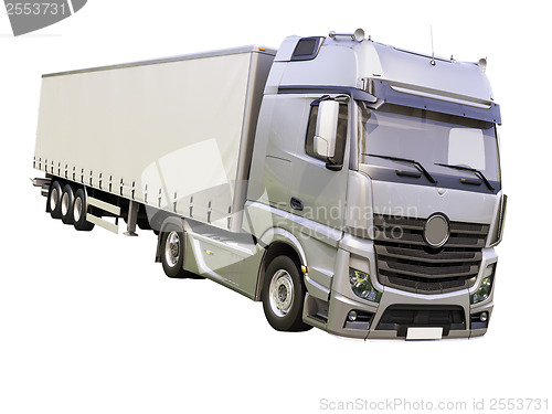 Image of Semi-trailer truck isolated