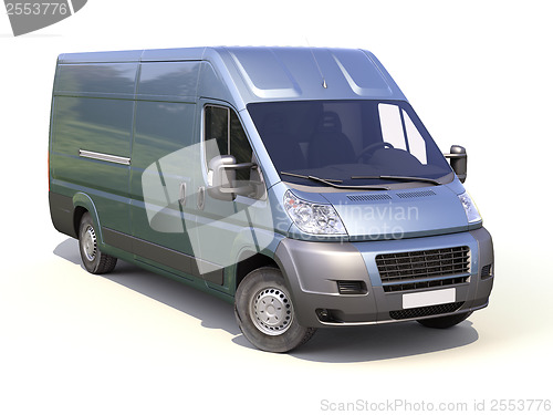 Image of Blue commercial delivery van