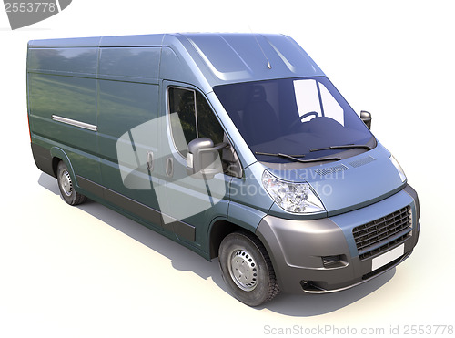 Image of Blue commercial delivery van