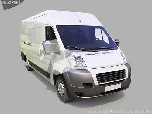 Image of White commercial delivery van