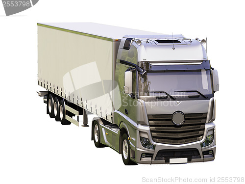 Image of Semi-trailer truck isolated