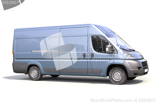 Image of Blue commercial delivery van