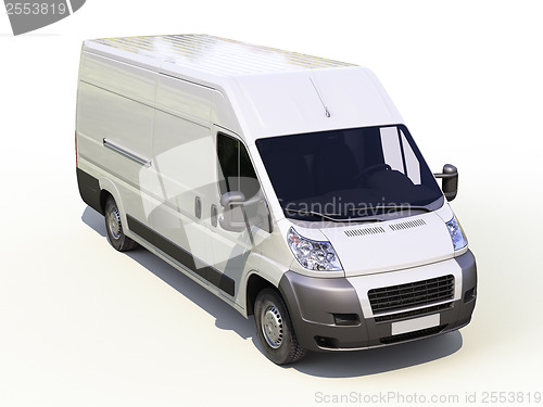 Image of White commercial delivery van