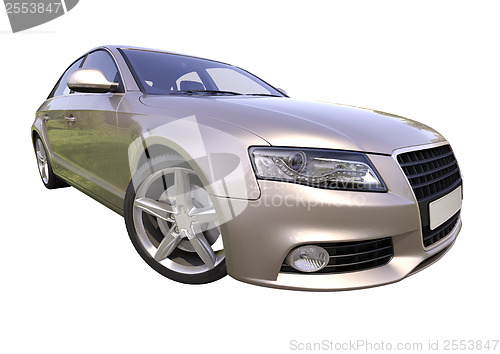 Image of Modern luxury car isolated