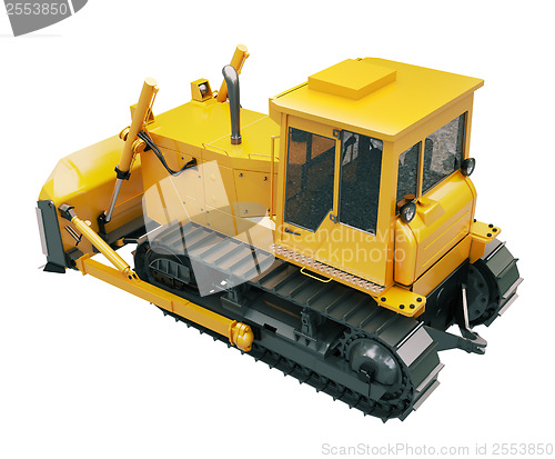 Image of Heavy crawler bulldozer  isolated 