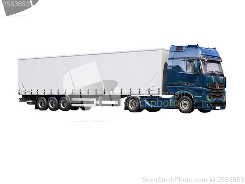 Image of Semi-trailer truck isolated