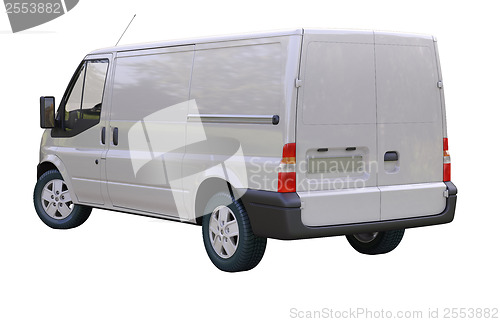 Image of Commercial van isolated