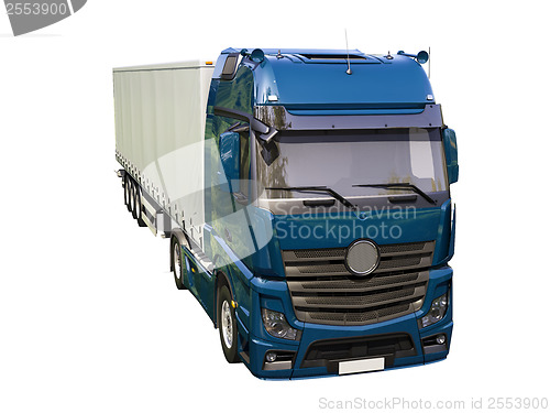 Image of Semi-trailer truck isolated