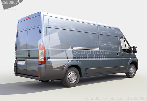 Image of Blue commercial delivery van