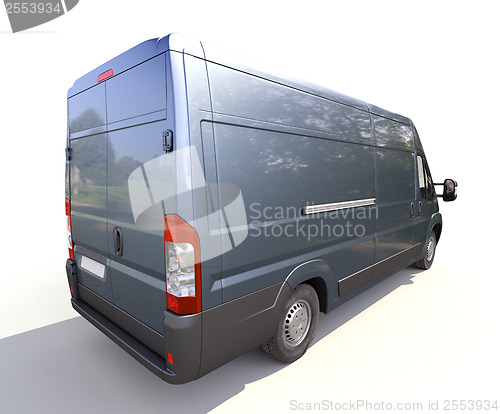 Image of Blue commercial delivery van