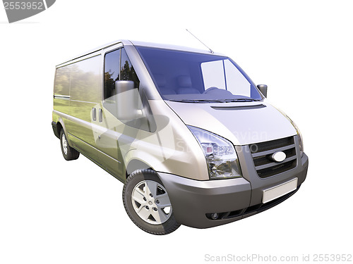 Image of Gray commercial delivery van