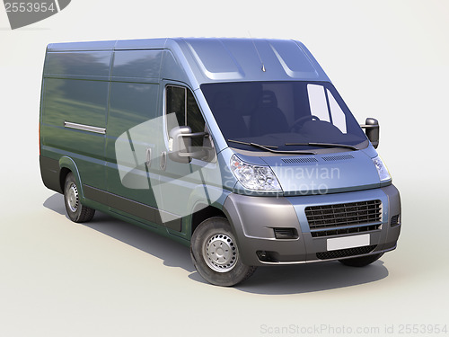 Image of Blue commercial delivery van