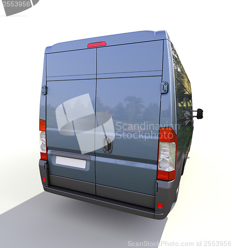 Image of Blue commercial delivery van