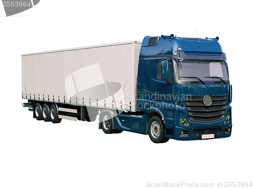 Image of Semi-trailer truck isolated