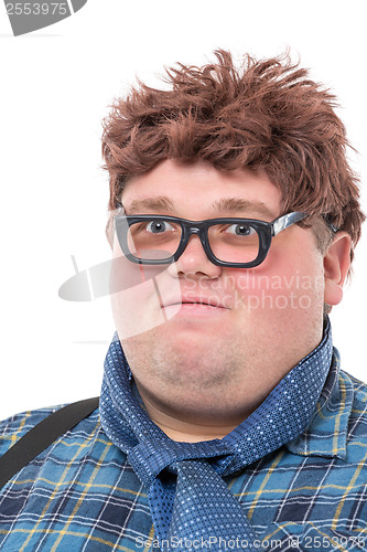 Image of Overweight obese young man