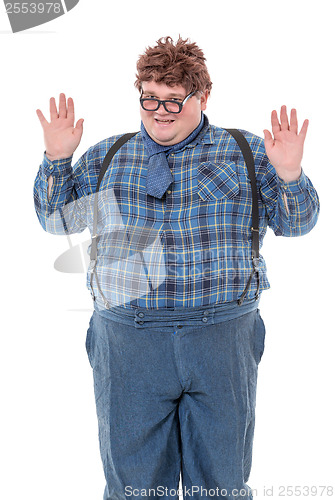 Image of Overweight obese young man
