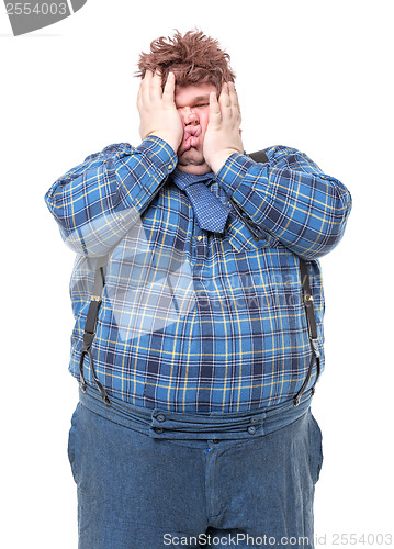 Image of Overweight obese country yokel