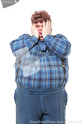 Image of Overweight obese country yokel