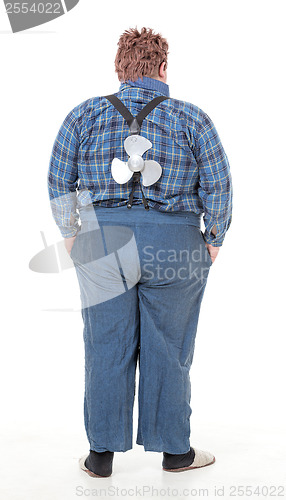 Image of Overweight obese young man