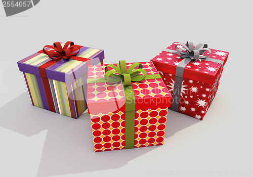 Image of Gifts with ribbons