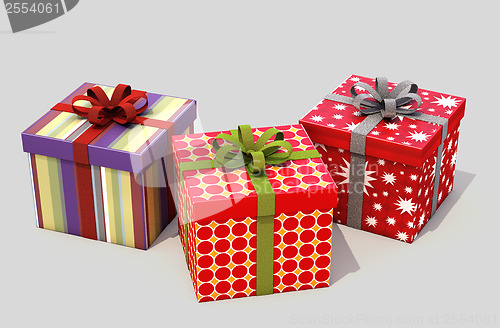 Image of Gifts with ribbons