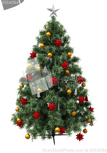 Image of Christmas tree isolated