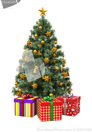 Image of Christmas tree isolated