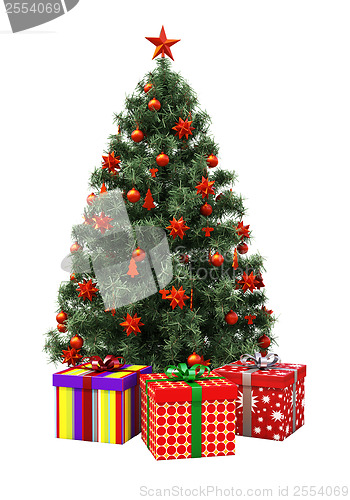 Image of Christmas tree isolated