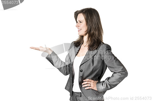 Image of Presenting business woman