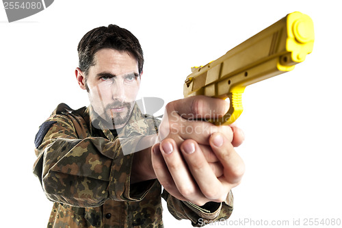 Image of Self defense instructor with training gun