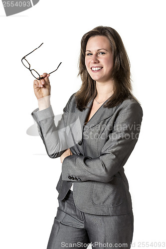 Image of Laughing business woman