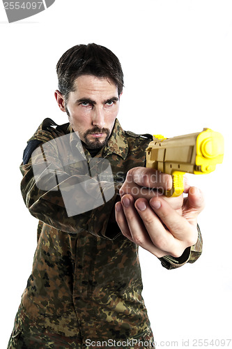Image of Self defense instructor with training gun