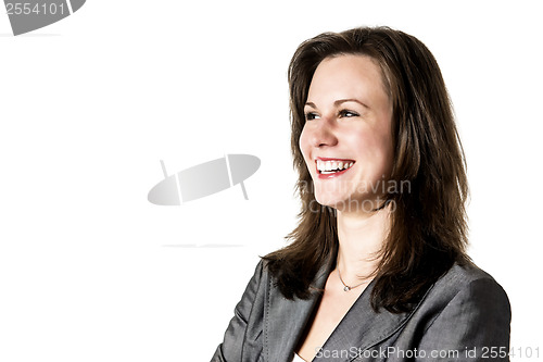 Image of Laughing business woman