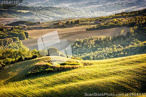 Image of Tuscany landscape at sunset