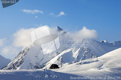 Image of Snow skiing piste